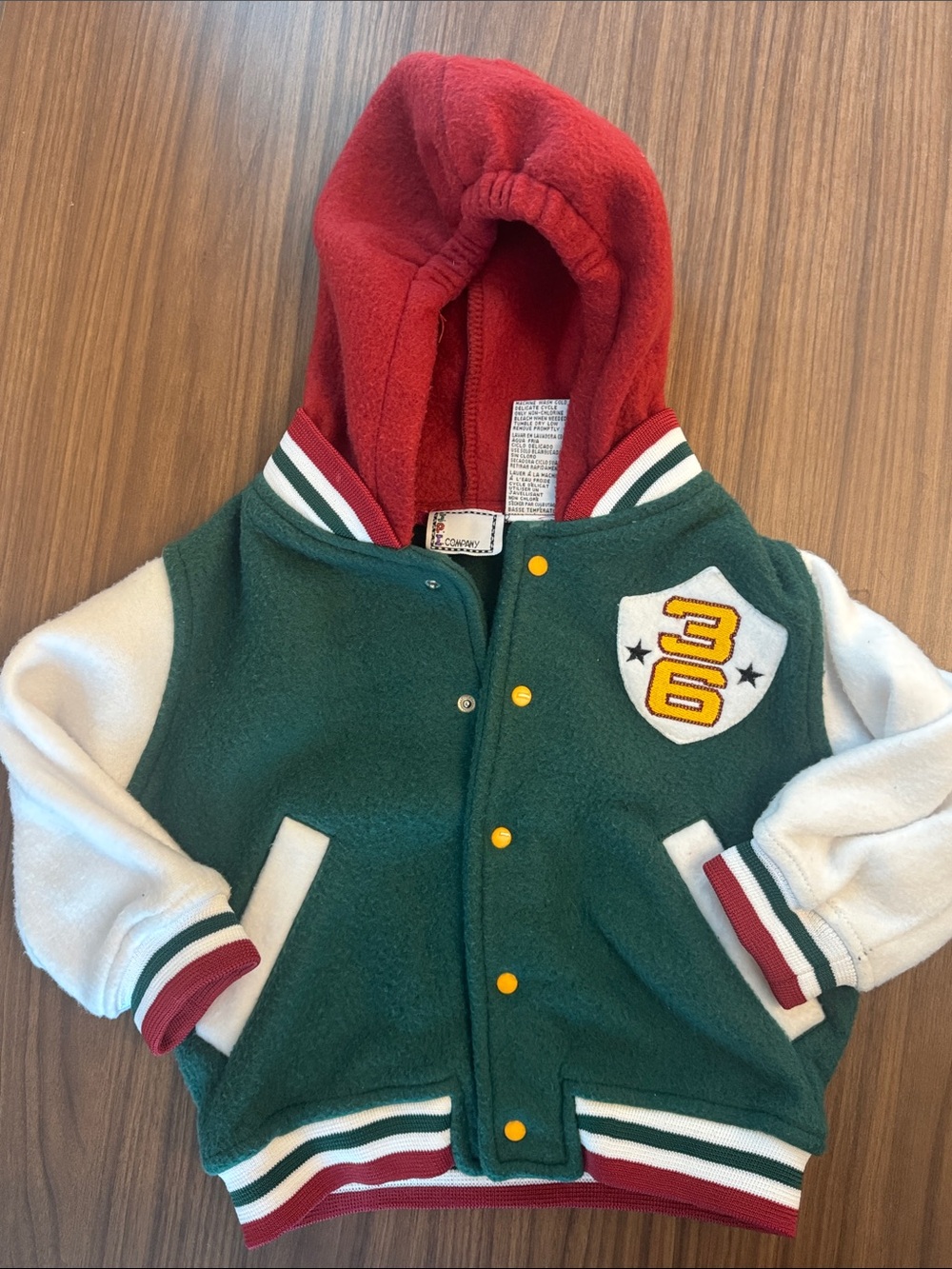 Vintage Hooded Varsity Jacket 2T